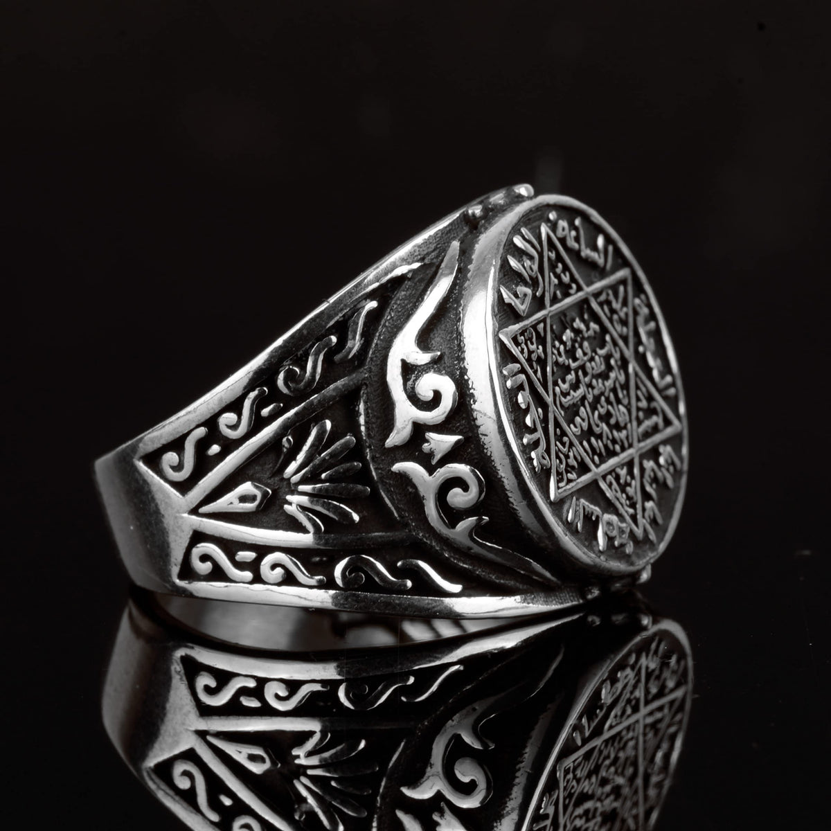 KAMBO Star of David Men's Ring, Amulet Ring, 925 Sterling Silver Men's Ring — 5