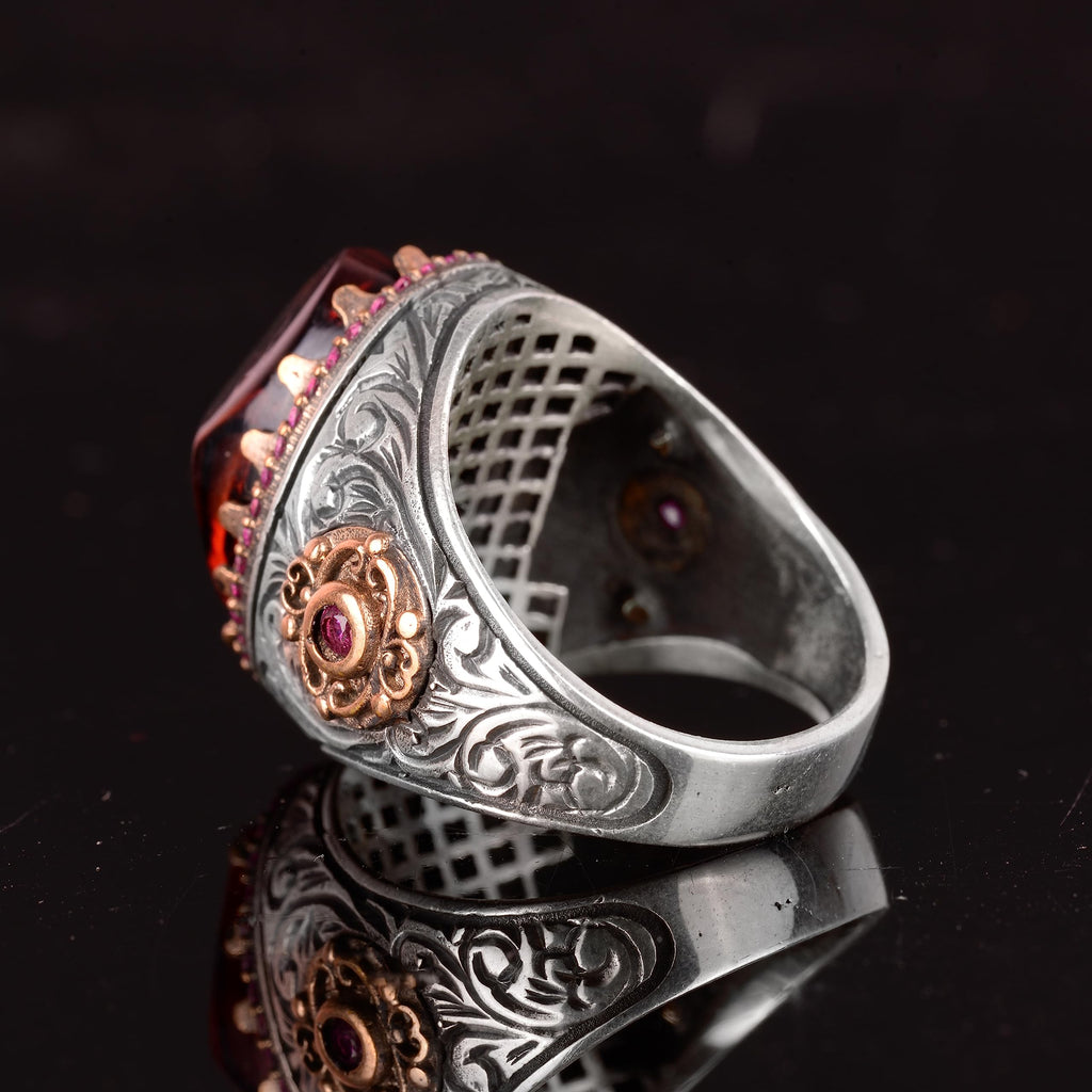 925 Sterling Silver Star of David Ring, Solomon's Seal Men's Ring, Religious Men's Ring — 7