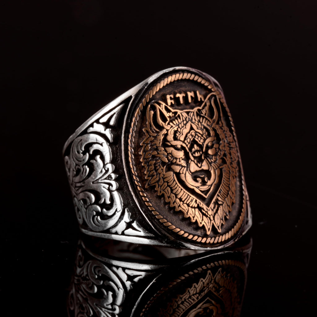 925 Sterling Silver Wolf Ring - Durable Design, Detailed Wolf Head — 6