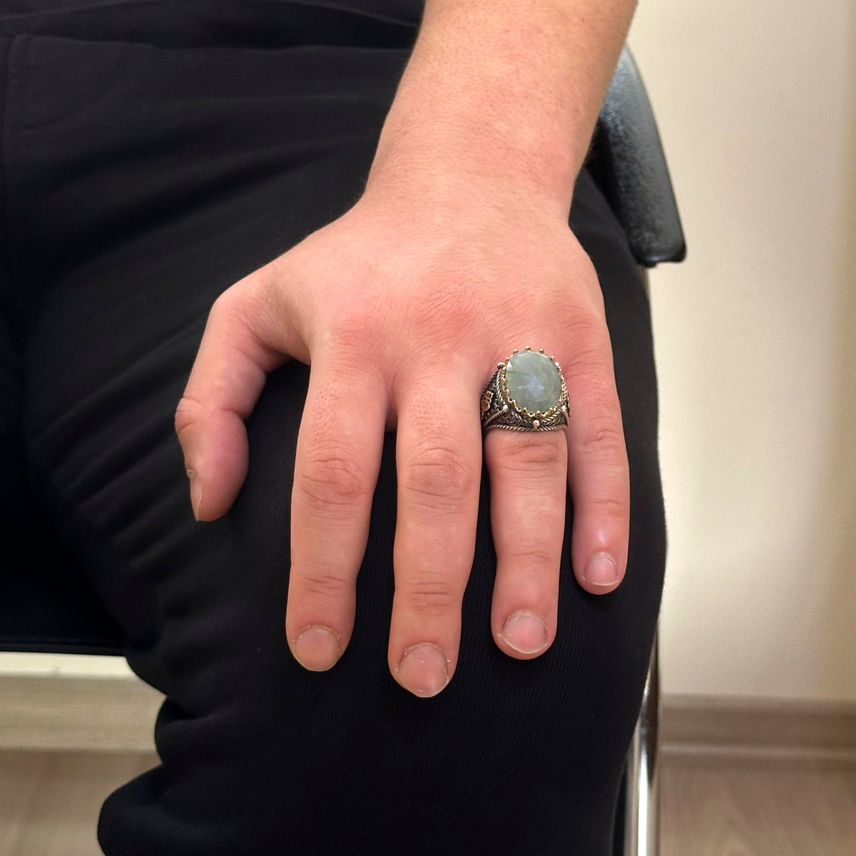 Natural Aquamarine Stone Ring (Model-2) — 3