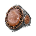Natural Druzy Quartz Stone Ring (Model-2)