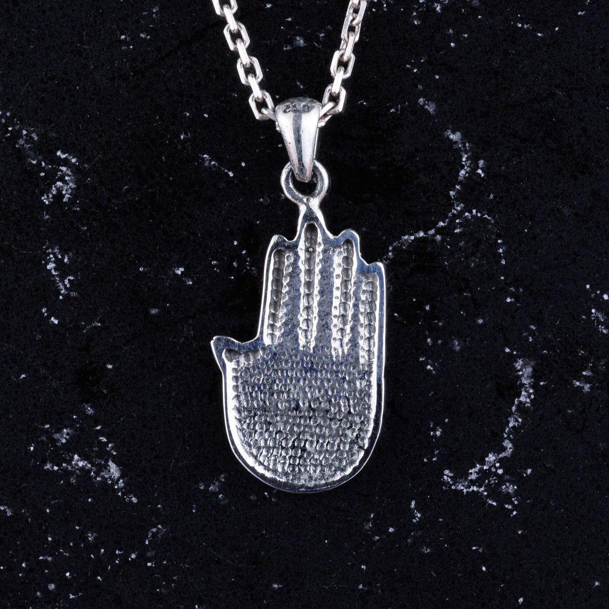 KAMBO 925 Sterling Silver Hamsa Hand Necklace, Divine Eye Symbol, Protective Amulet Necklace — 4