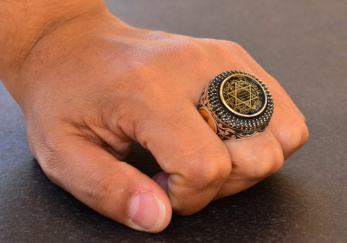 925 Sterling Silver Star of David Ring (Model-3) — 6