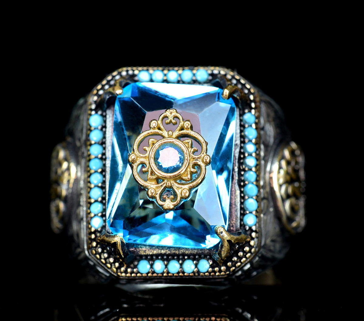 925 Sterling Silver Ring - Blue Topaz Stone — 4