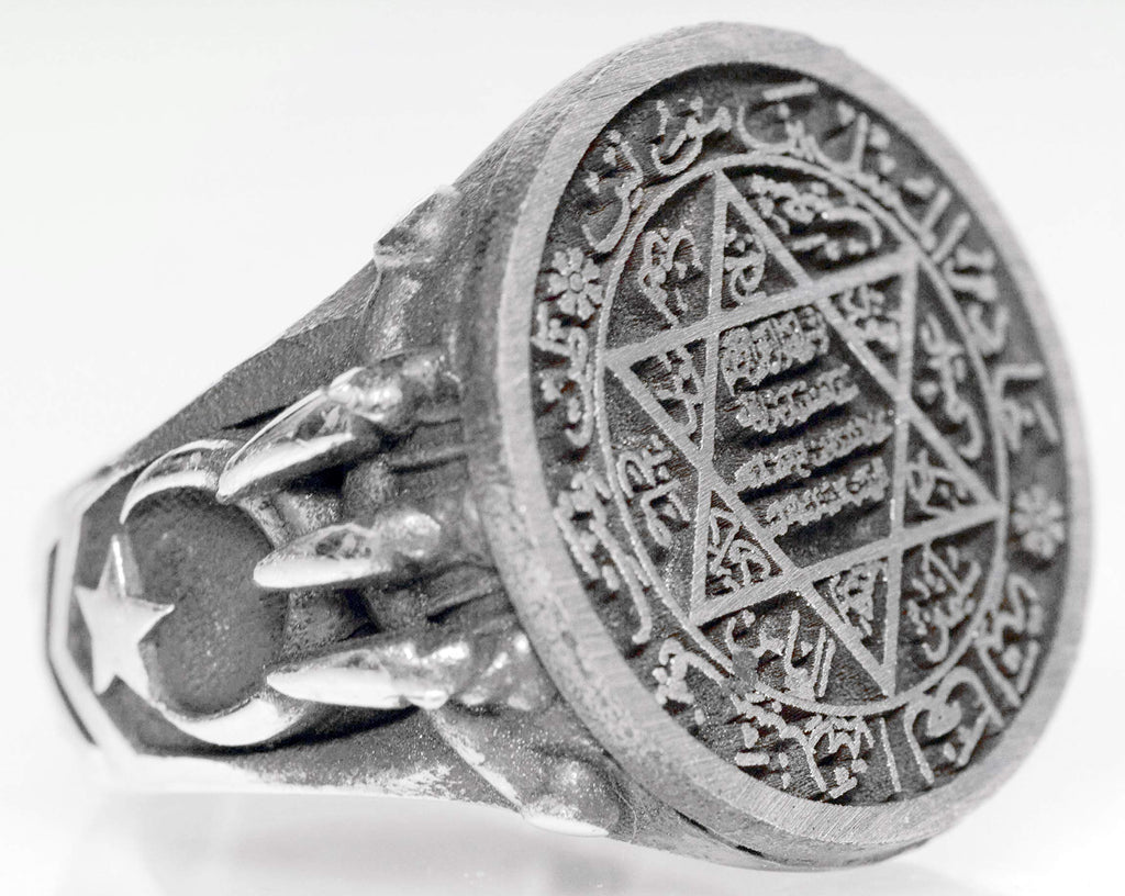 Silver Men's Ring, Star of David — 2