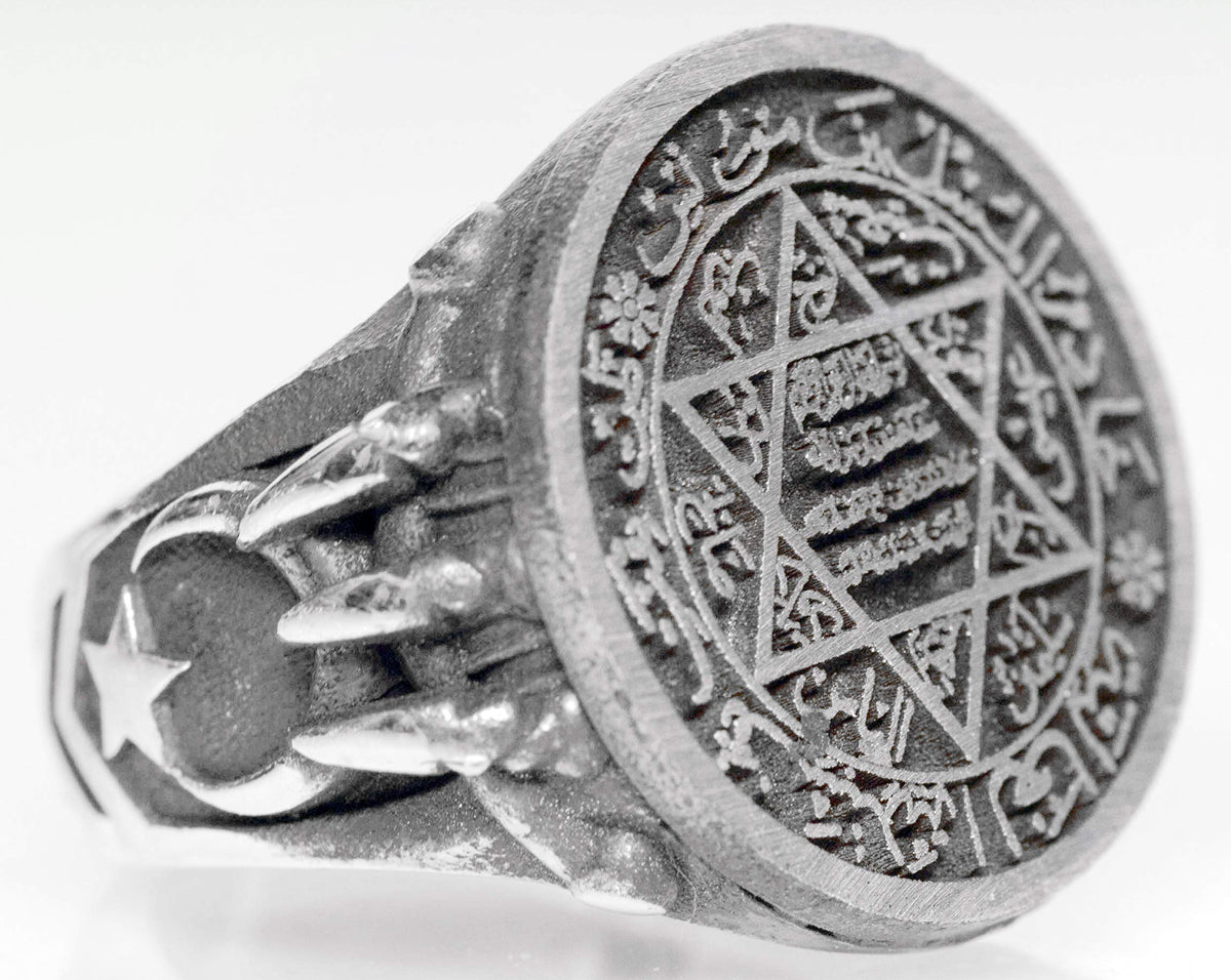 Silver Men's Ring, Star of David — 2