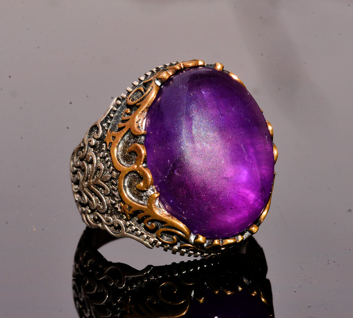 Natural Amethyst Gemstone Ring — 3