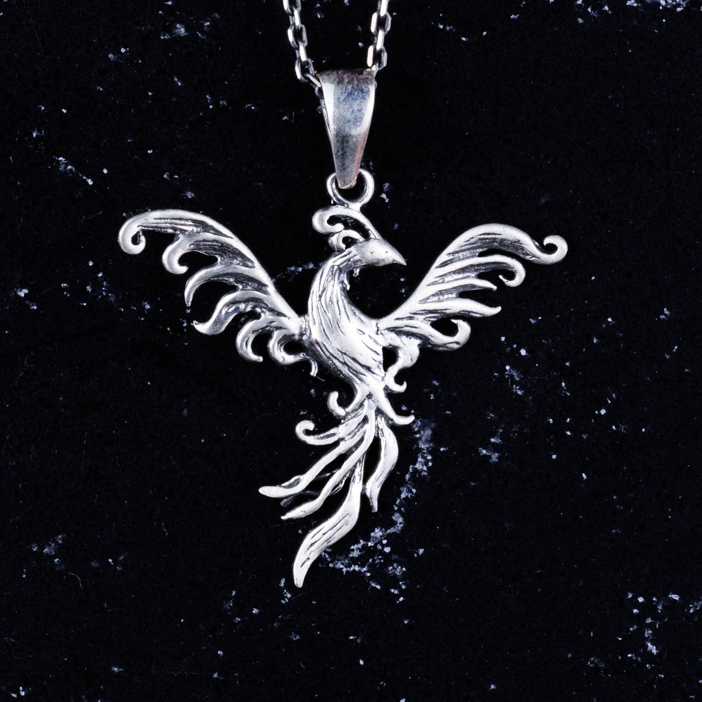 925 Sterling Silver Phoenix Pendant - Handmade Symbol of Rebirth and Transformation — 4