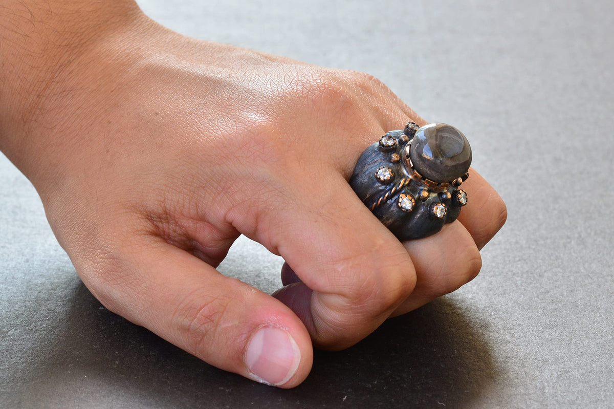 Natural Star Ruby Stone, Antique Ring, 925 Sterling Silver Men's Ring, Silver Men's Accessory — 7