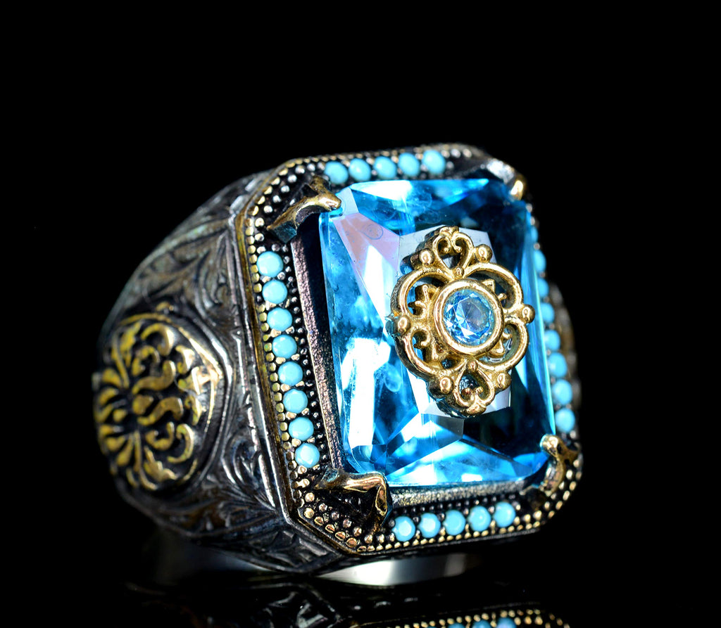 925 Sterling Silver Ring - Blue Topaz Stone — 2