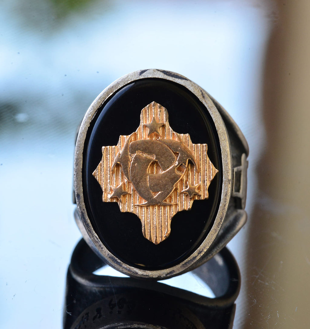 Talisman Ring, Star Ring, 925 Sterling Silver Men's Ring — 5