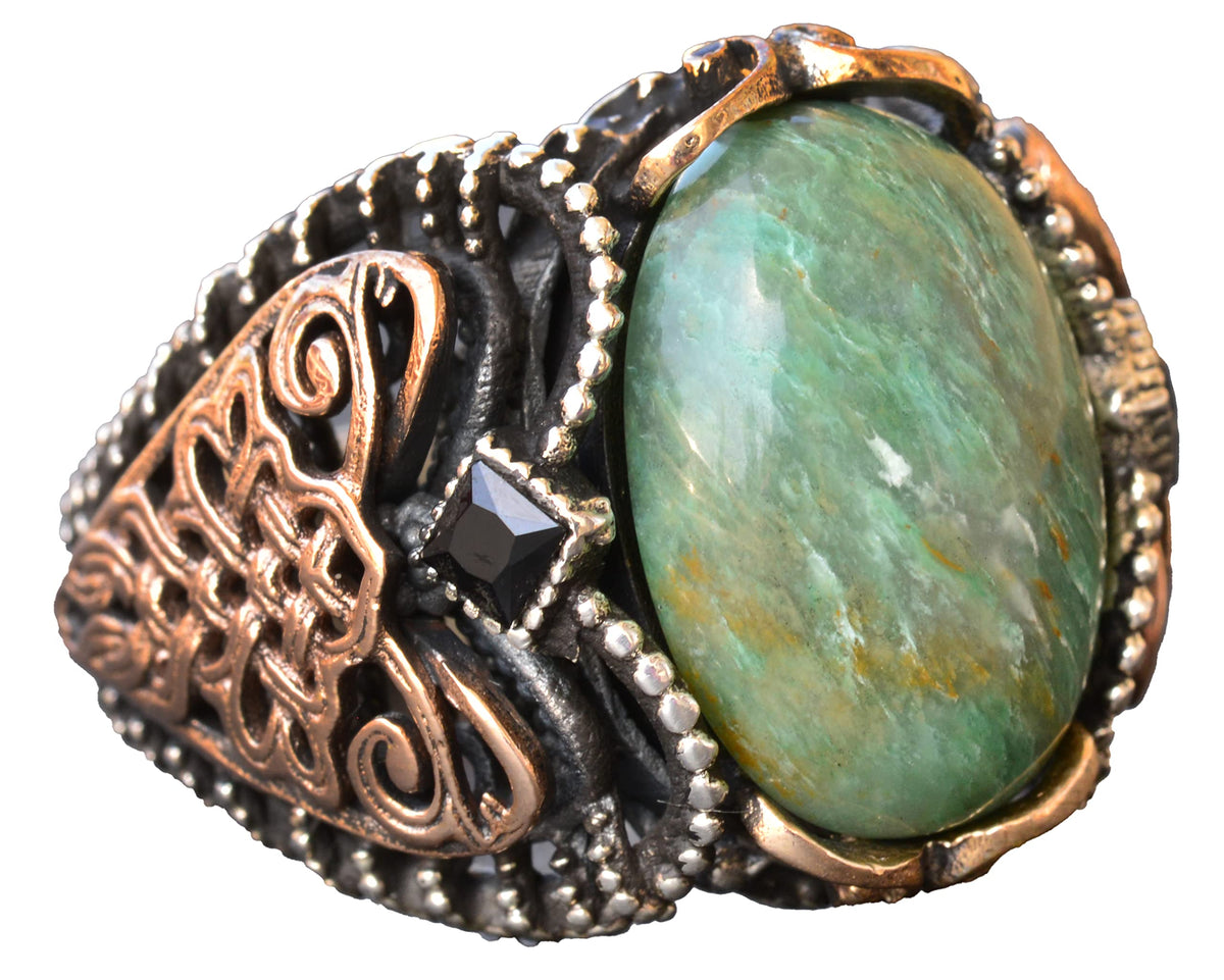 Bloodstone Natural Stone Ring