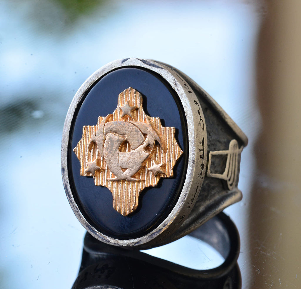 Talisman Ring, Star Ring, 925 Sterling Silver Men's Ring — 3