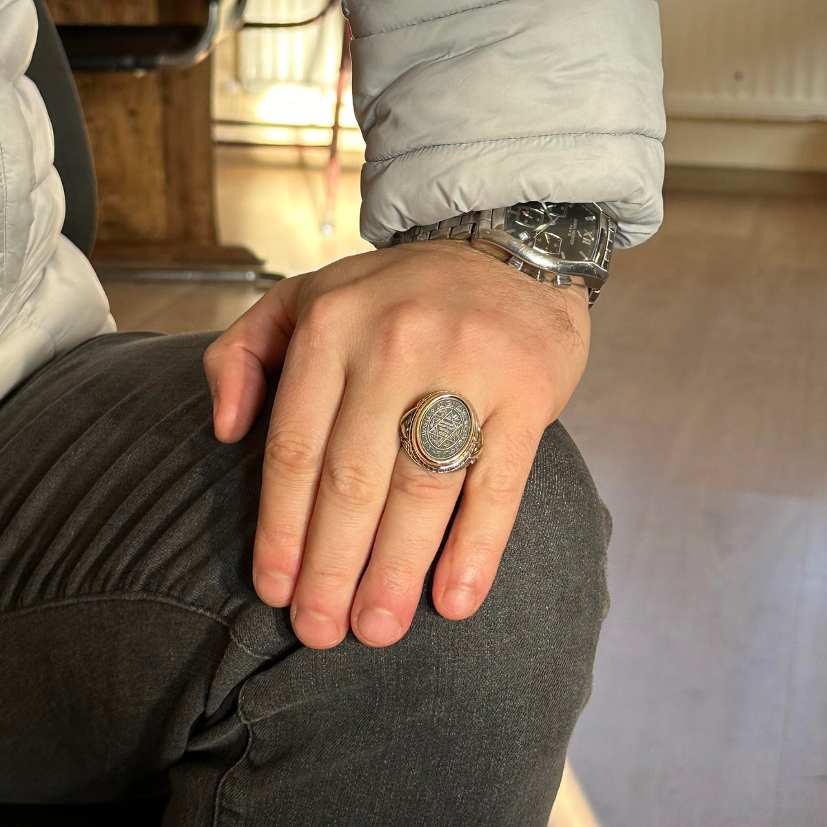 Star of David Silver Ring — 3