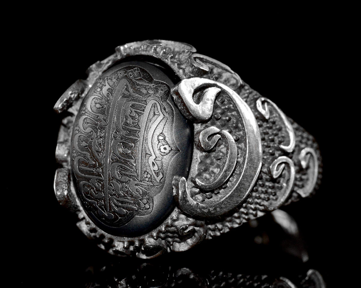 Fiery Silver Ring, Hz. Ali Bin Abu Talib, Islamic Ring, Muslim Ring — 4