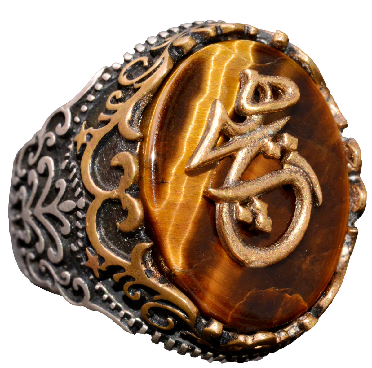 Natural Tiger Eye Stone Ring - 925 Sterling Silver Ring (Model-2)