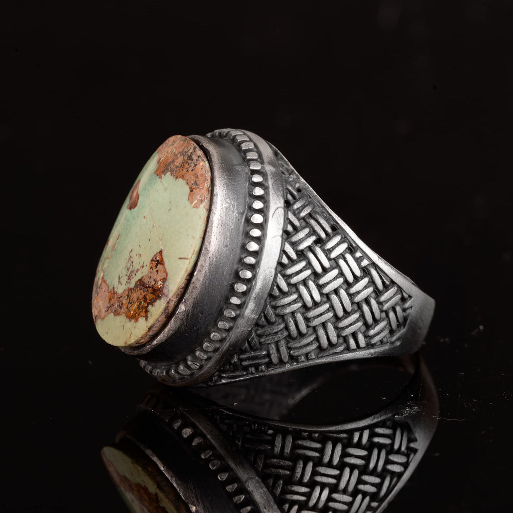 Natural Arizona Turquoise Silver Ring — 4
