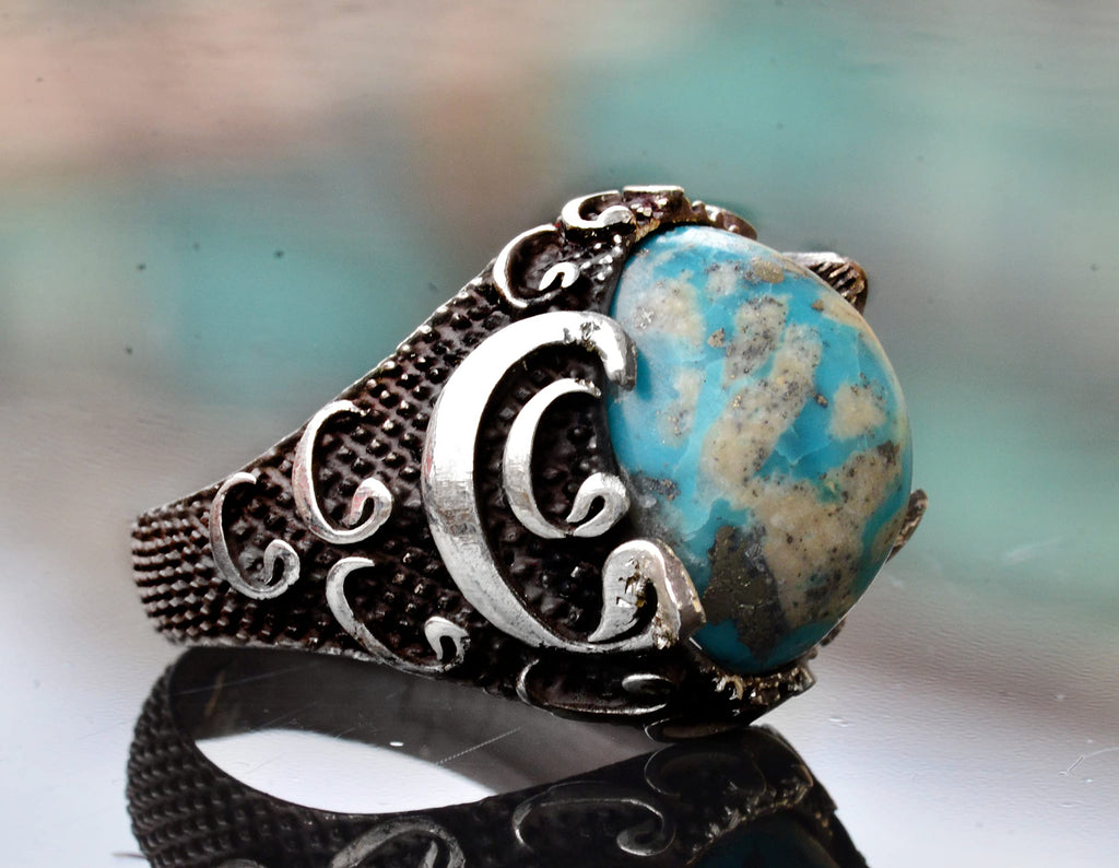 Real Arizona Turquoise Stone Ring — 4
