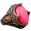 Natural Drusy Crystal Quartz Ring, 925 Sterling Silver