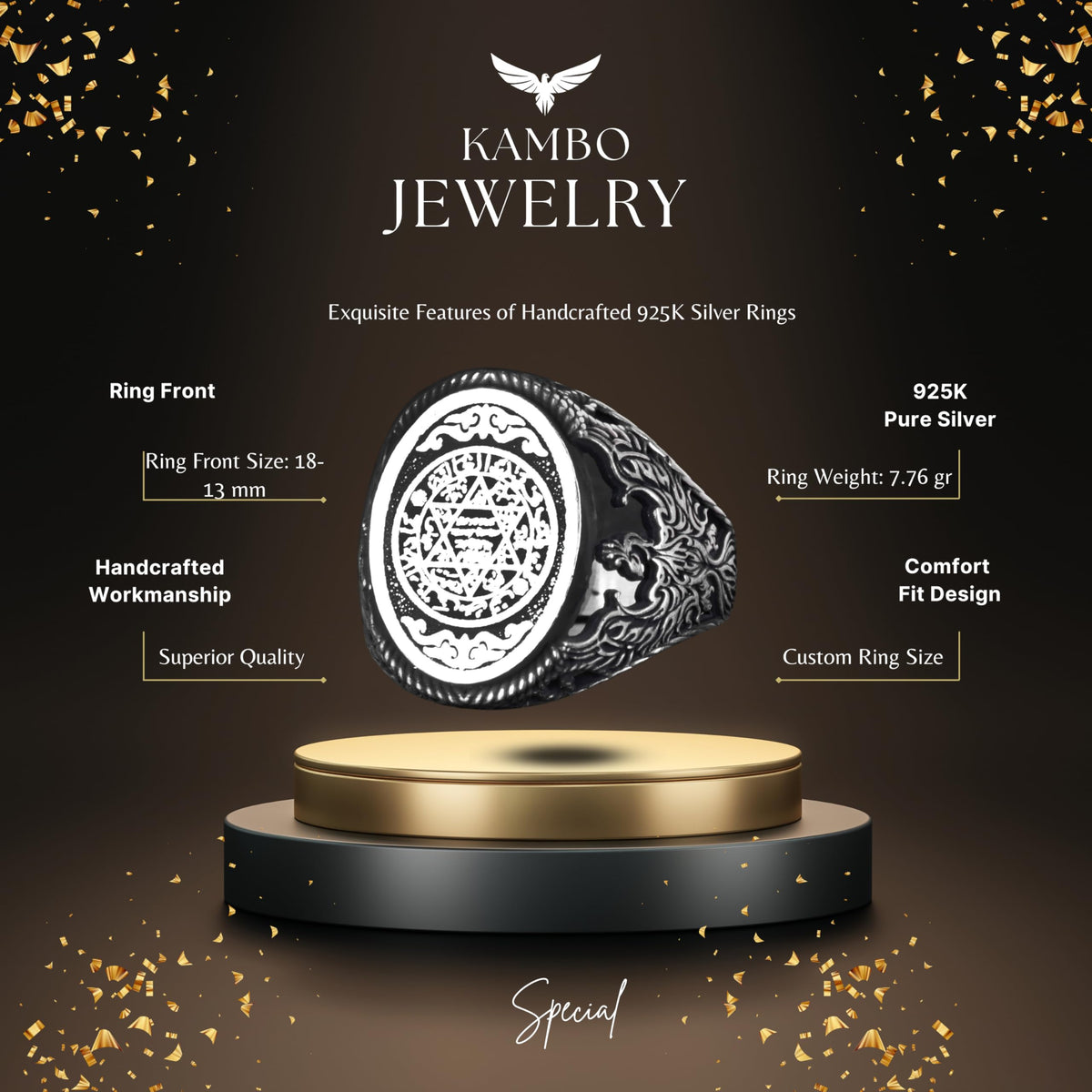 Phoenix Silver Ring — 7