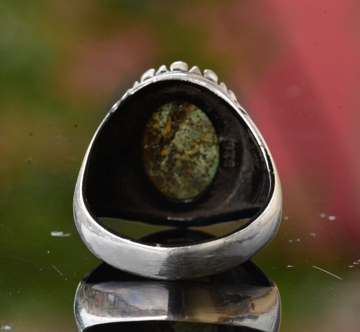 Arizona Green Turquoise Stone Ring — 8
