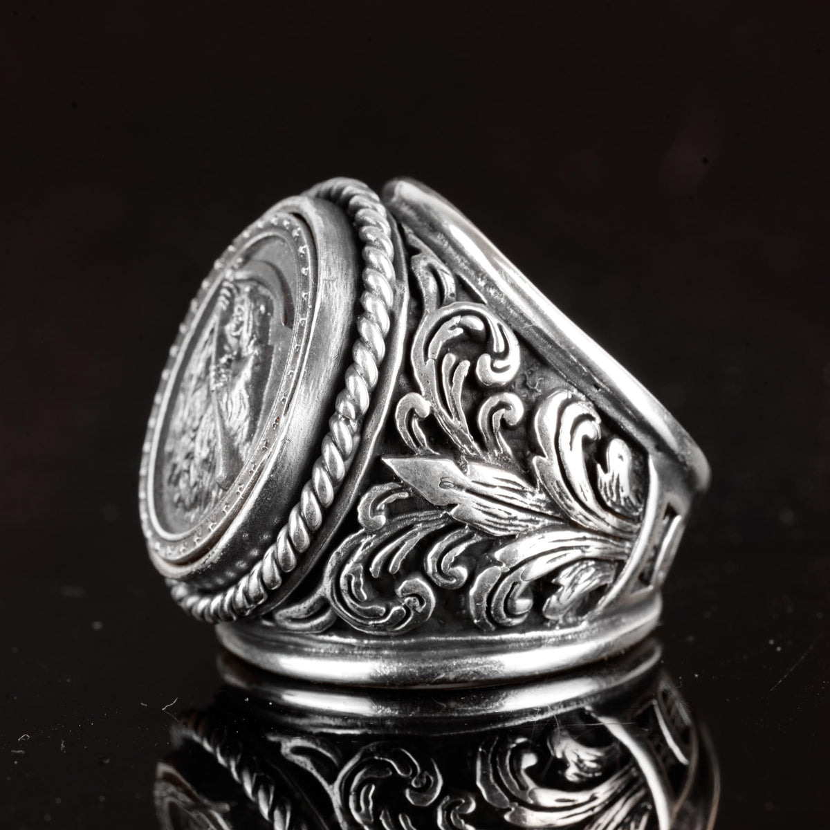 925 Sterling Silver Handcrafted Azrael Ring — 5