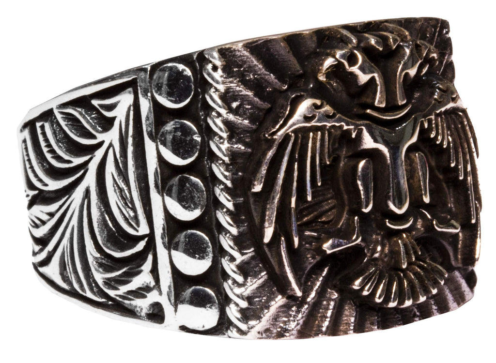 Men's 925 Sterling Silver Double-Headed Eagle Ring - Symbol of Power and Authority — 2