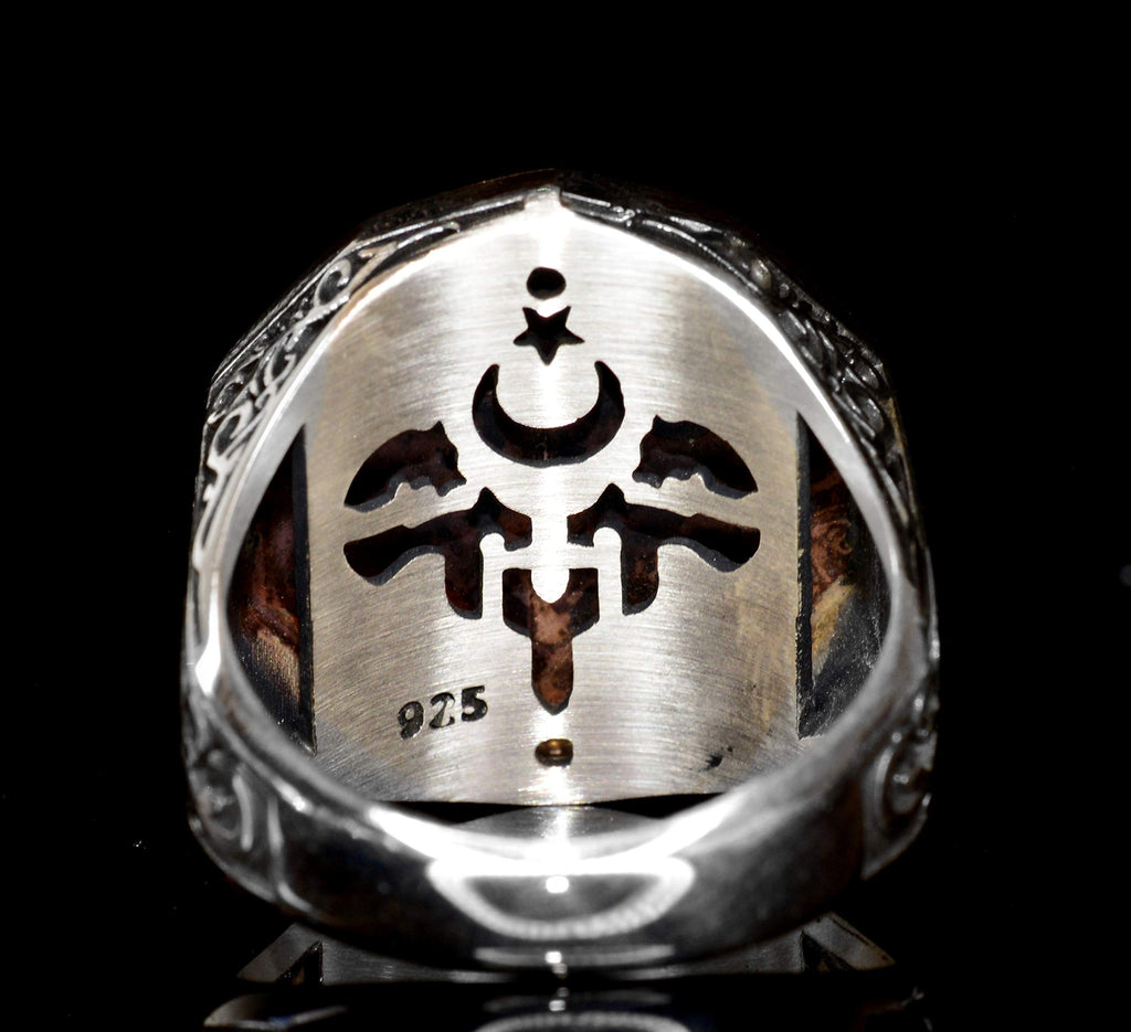 Silver Ring - Star of David with Arabic Calligraphy — 8