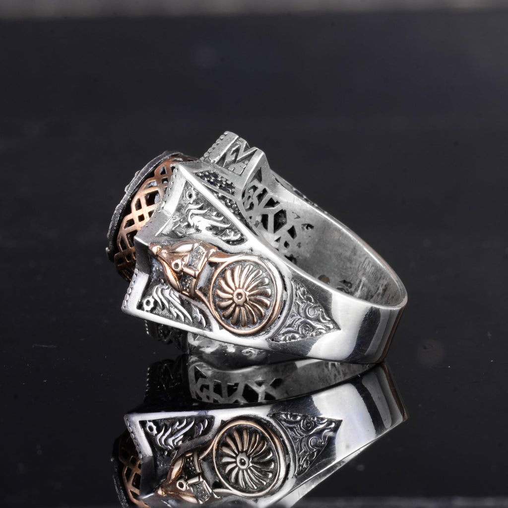 KAMBO 925 Sterling Silver Men's Ring – Spiritual Zircon and Star Symbol Design (Style - 2) — 7