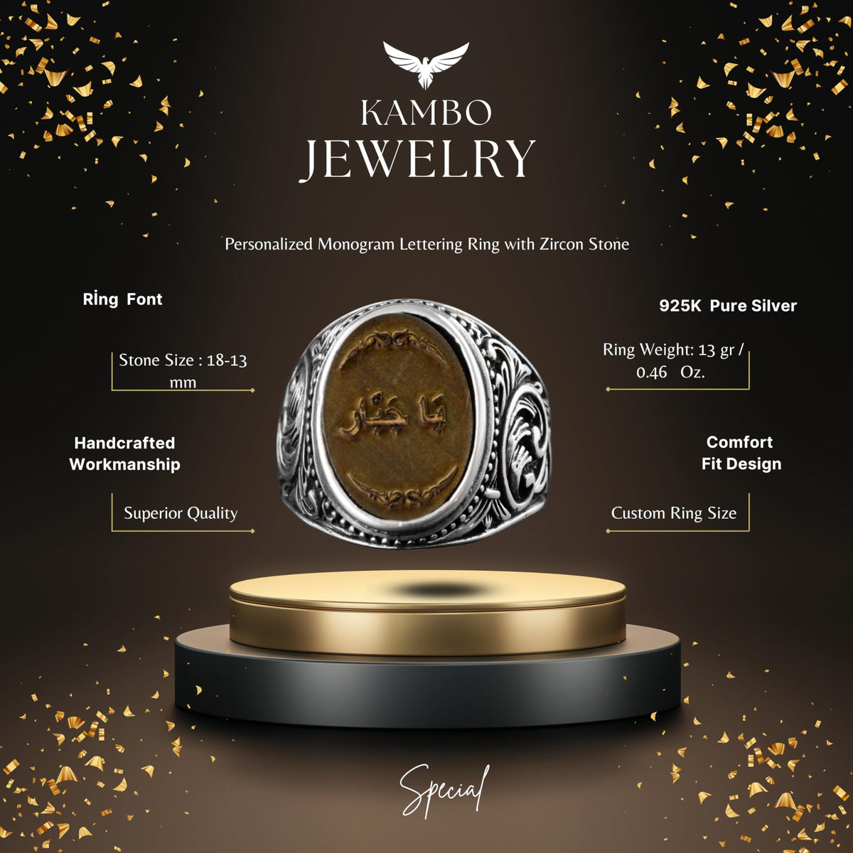 Vintage Arabic Script Ring — 2