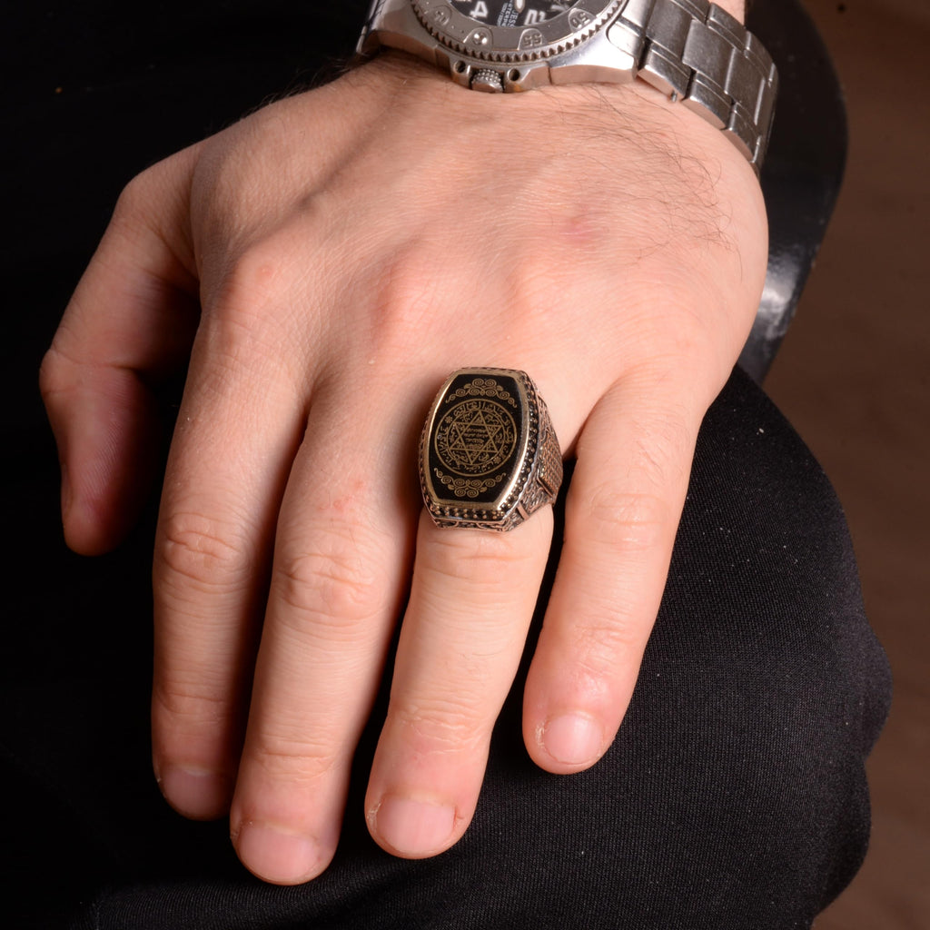 Star of David Ring - 925 Sterling Silver Men's Ring — 4
