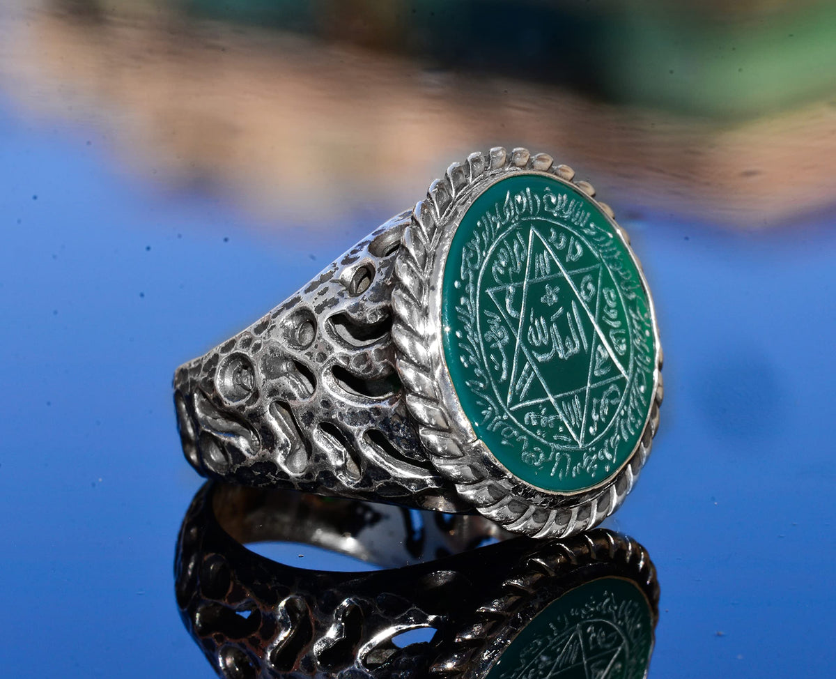 Islamic Ring, Religious Ring, Solomon's Seal Ring, Silver Ring — 4
