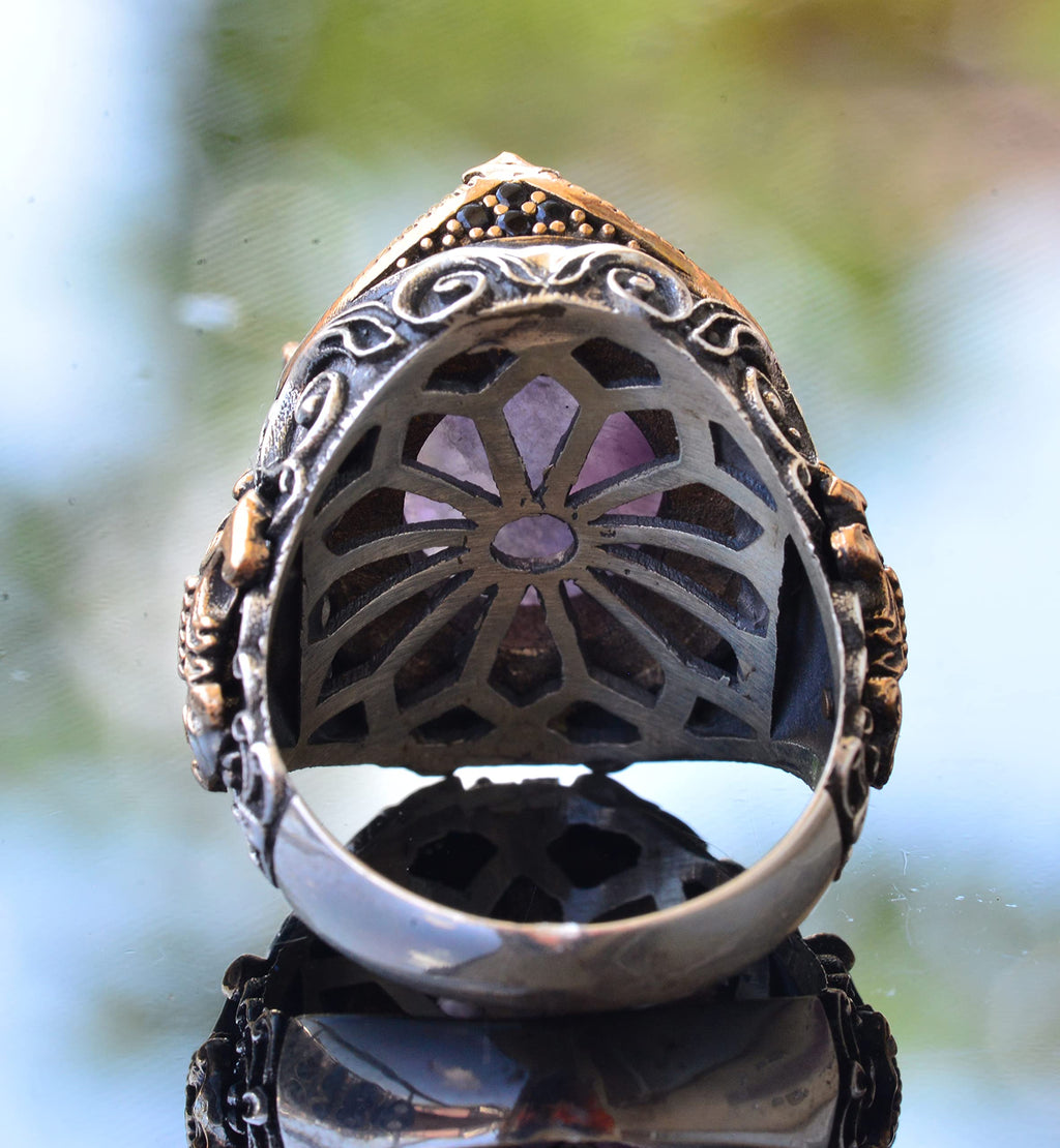 Natural Amethyst Stone Sultan Ring — 6