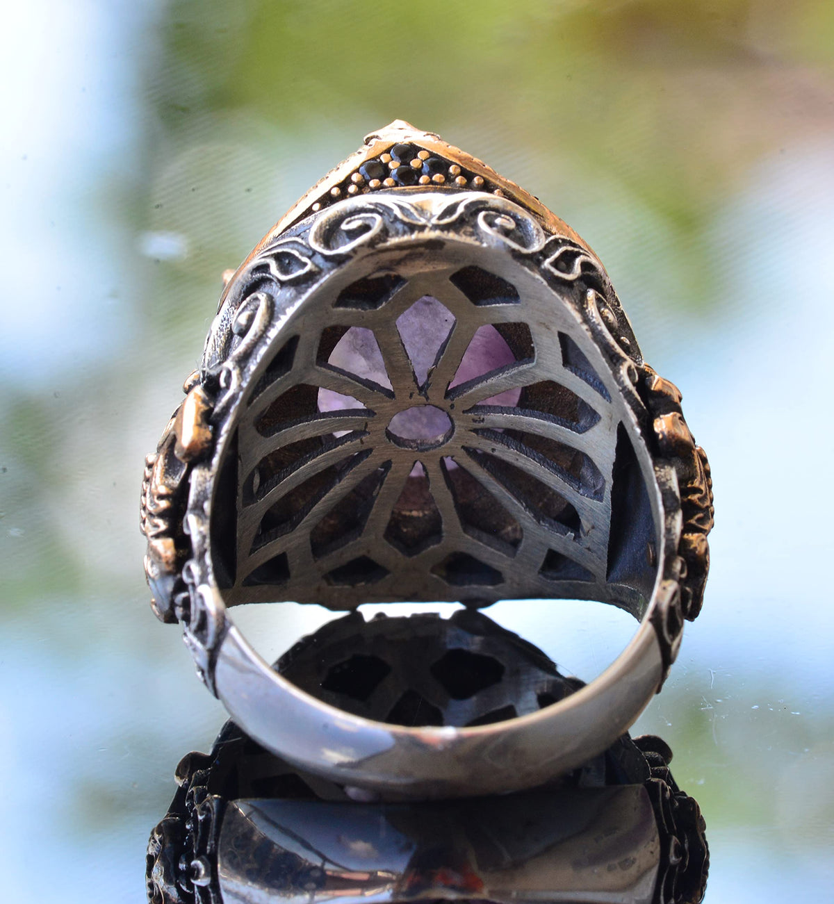 Natural Amethyst Stone Sultan Ring — 6