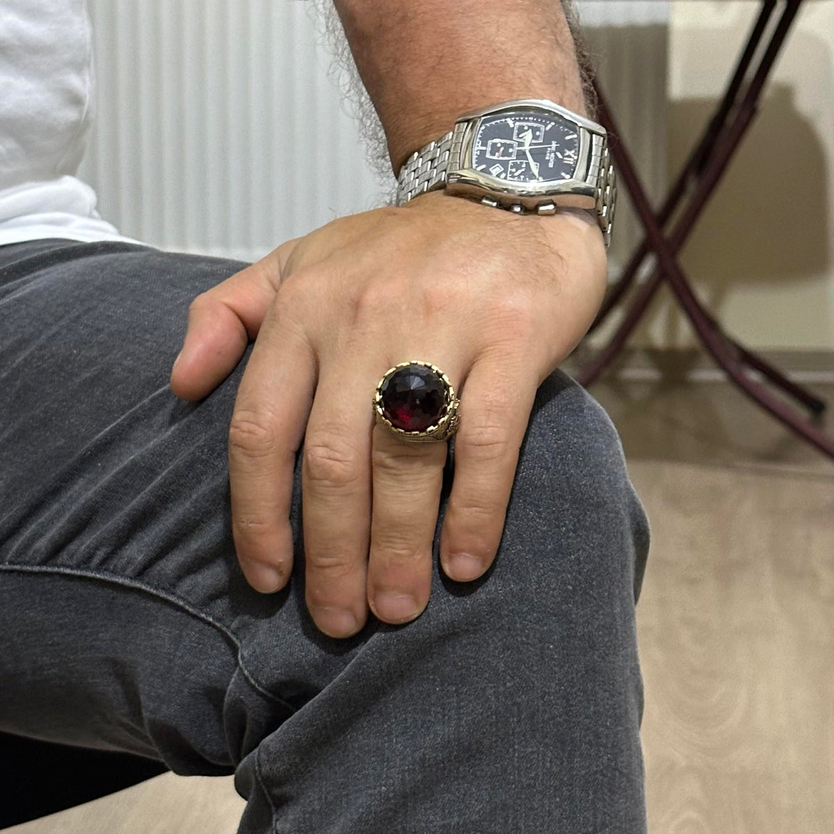 925 Sterling Silver King Ring - Handmade Ring — 3