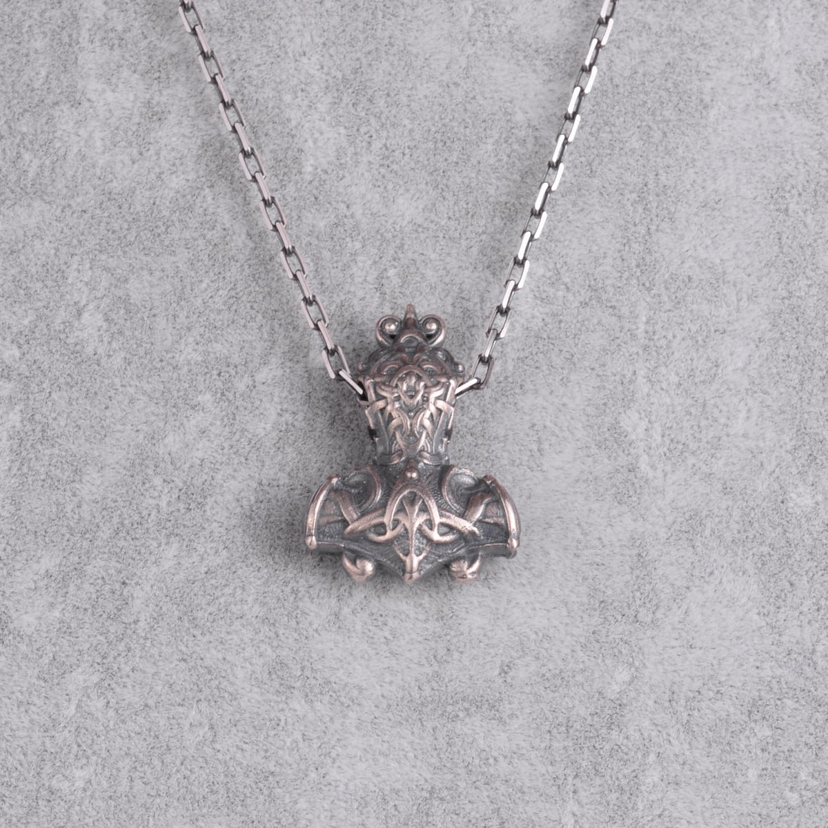 KAMBO Thor's Hammer Mjölnir Necklace for Men – 925 Sterling Silver Chain Viking Scandinavian Amulet – Handmade Scandinavian Mythology Jewelry — 4
