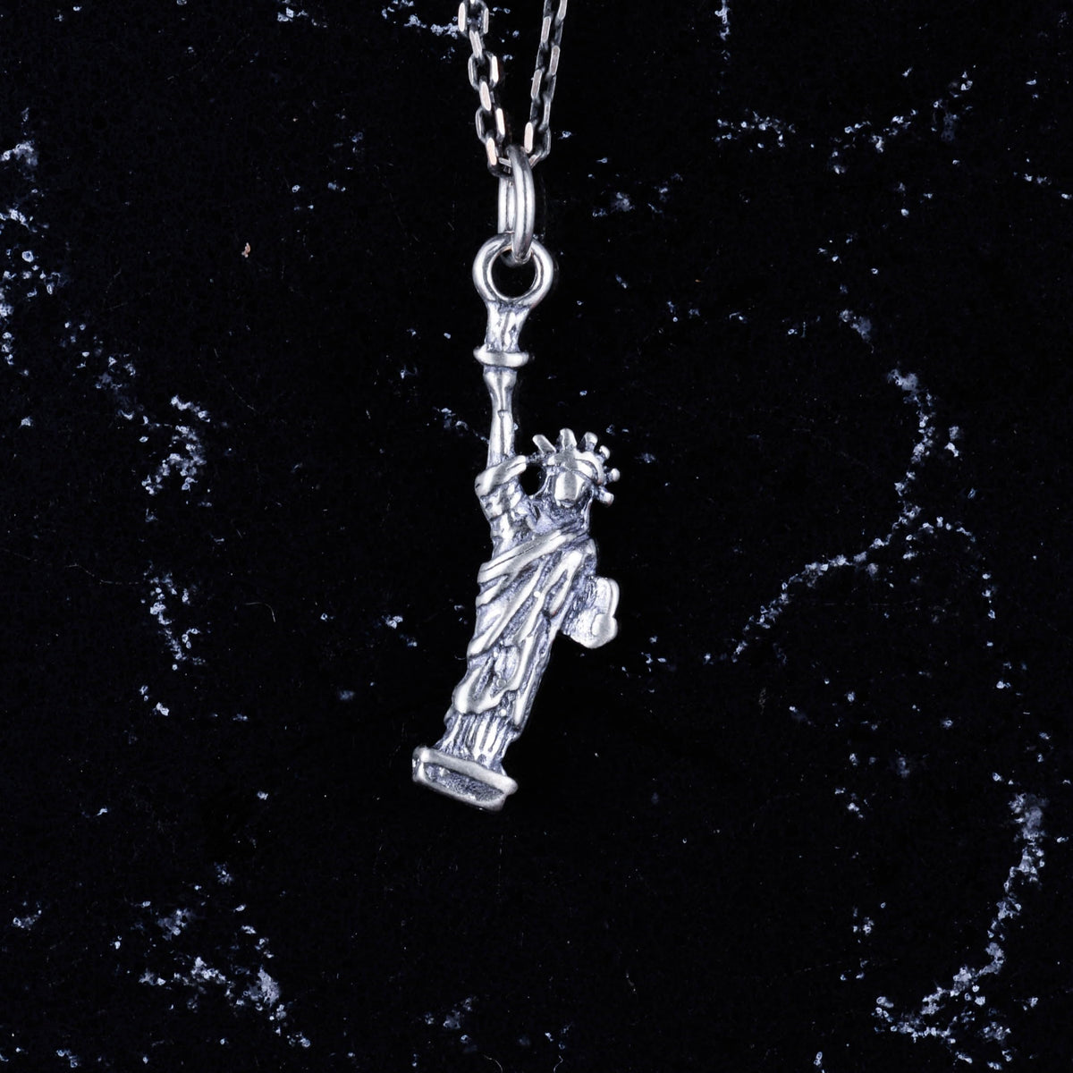 KAMBO 925 Sterling Silver Statue of Liberty Necklace - Handmade Symbol of Freedom and Hope — 4