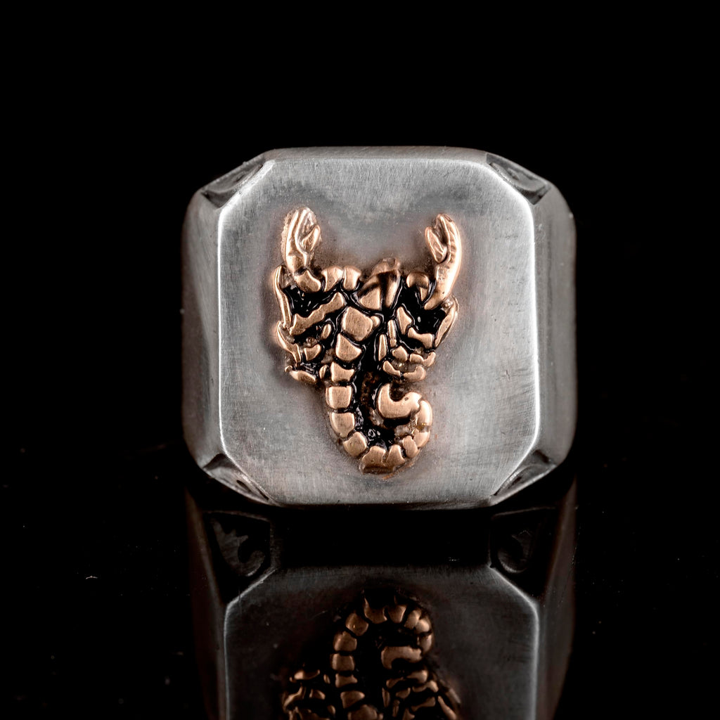 925 Sterling Silver Men's Ring - Signature Ring - Handmade Ring (Scorpio) — 2