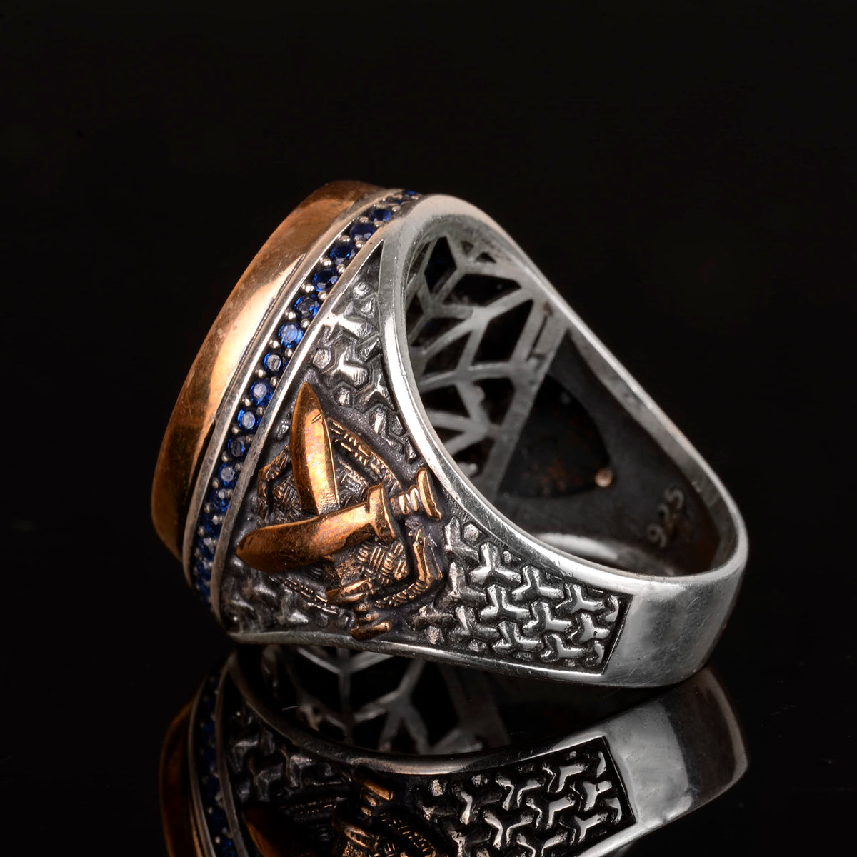 Ayatul Kursi Engraved Silver Men's Ring — 9