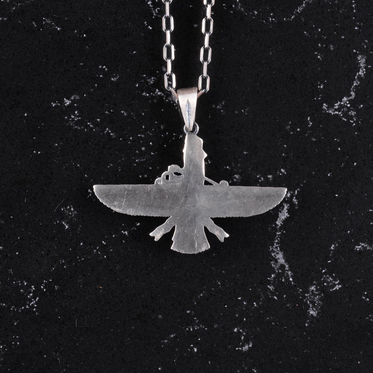 925 Sterling Silver Men's Necklace - Silver Faravahar Necklace - Spiritual Symbol of Zoroastrianism - Spiritual Jewelry — 5