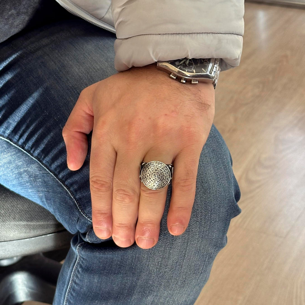 925 Sterling Silver Men's Ring, Muslim Ring, Esmaul Husna Ring (Model-2) — 3