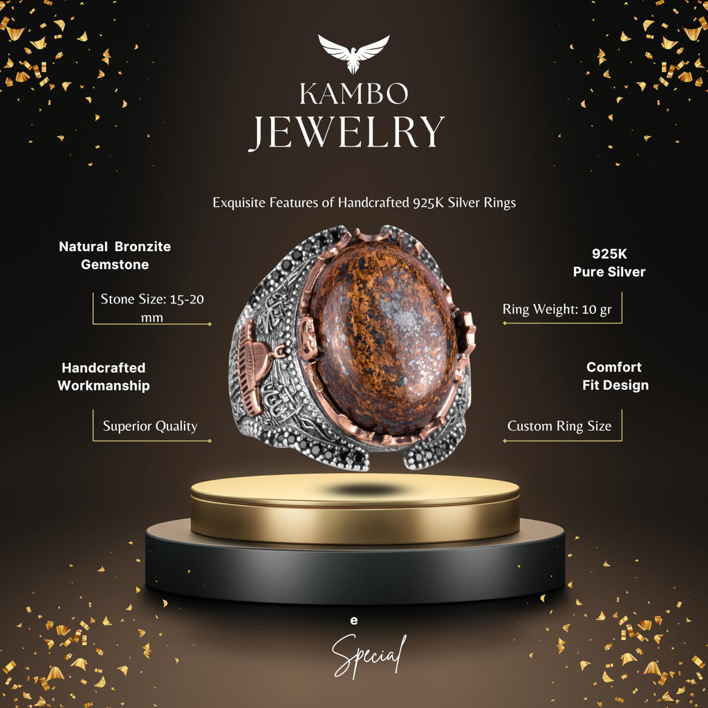 Natural Bronzite Stone Ring (Model-2) — 2