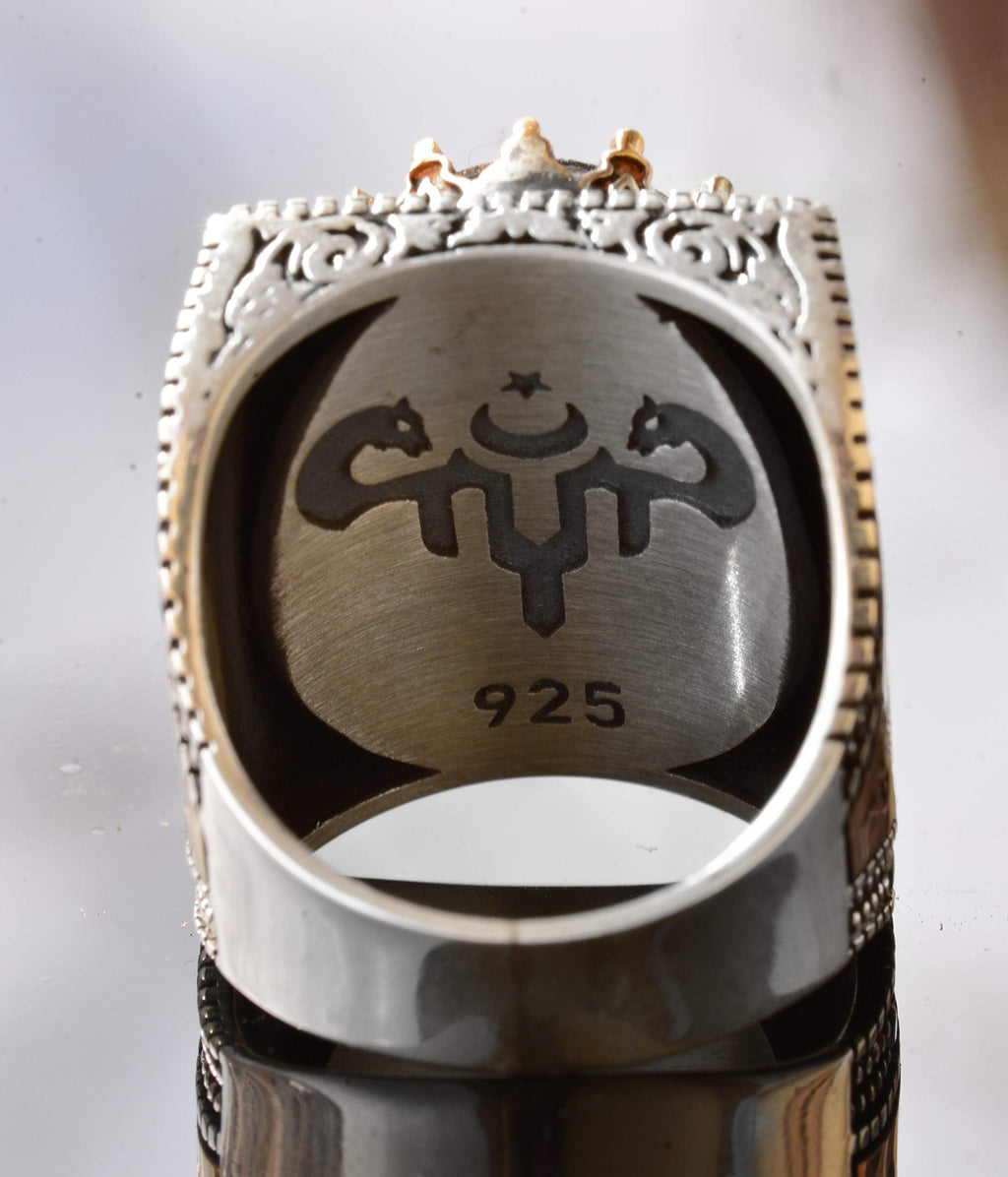 Silver Men's Ring - Ya Cabbar Islamic Muslim Ring — 7