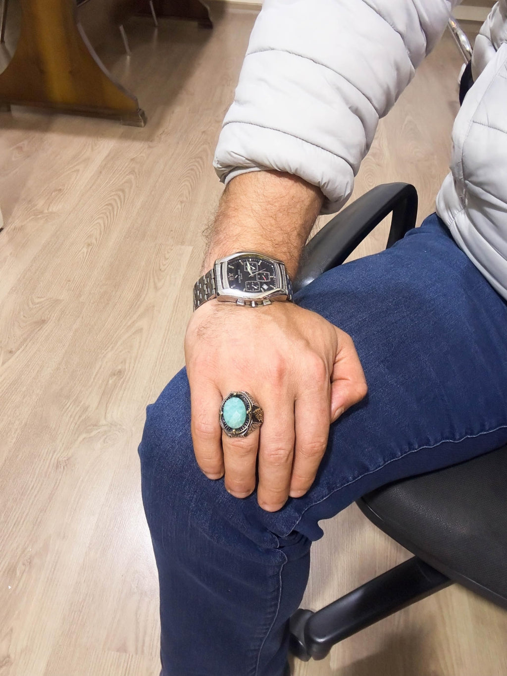925 Sterling Silver Ring - Natural Amazonite Stone Ring — 3