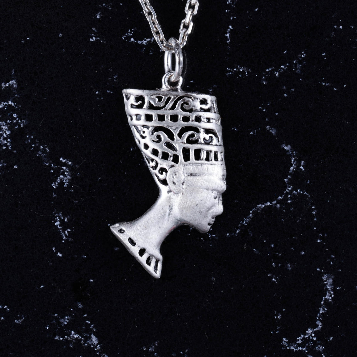 KAMBO 925 Sterling Silver Queen Nefertiti Necklace - Handmade Ancient Egyptian Jewelry — 3
