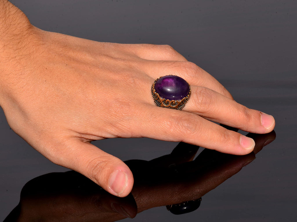 Natural Amethyst Gemstone Ring — 6