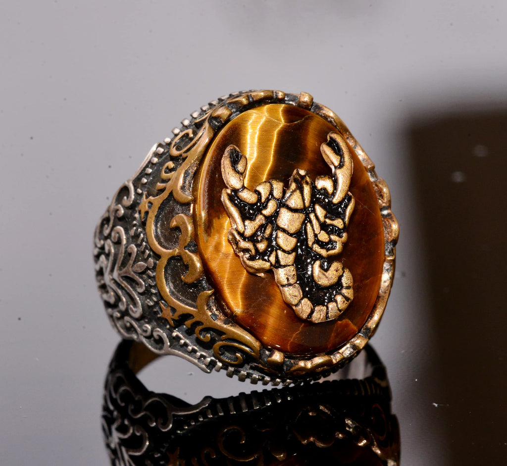 Natural Tiger's Eye Stone Ring - 925 Sterling Silver Ring — 3