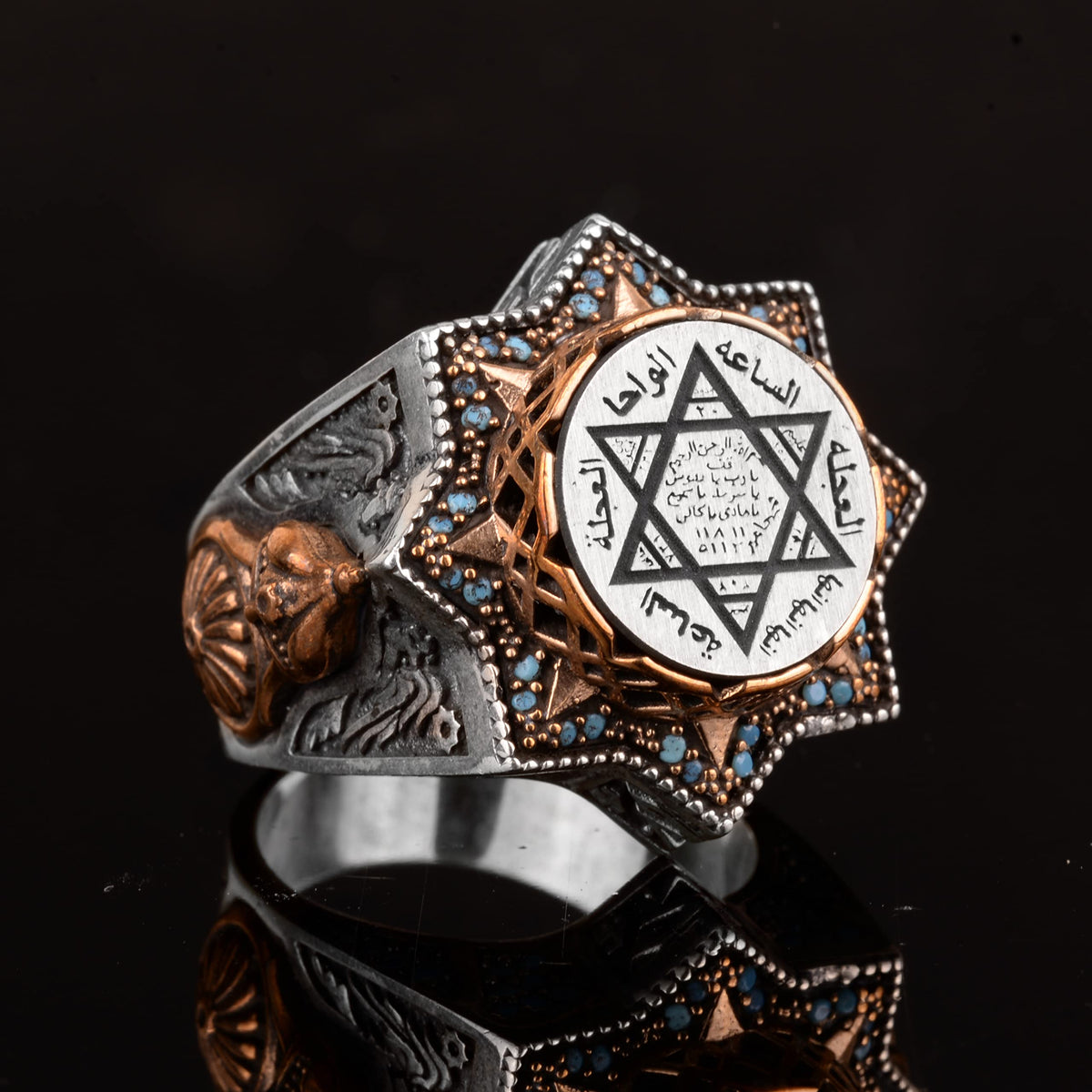King Solomon Ring, Handmade Ring, 925 Sterling Silver Men's Ring — 5