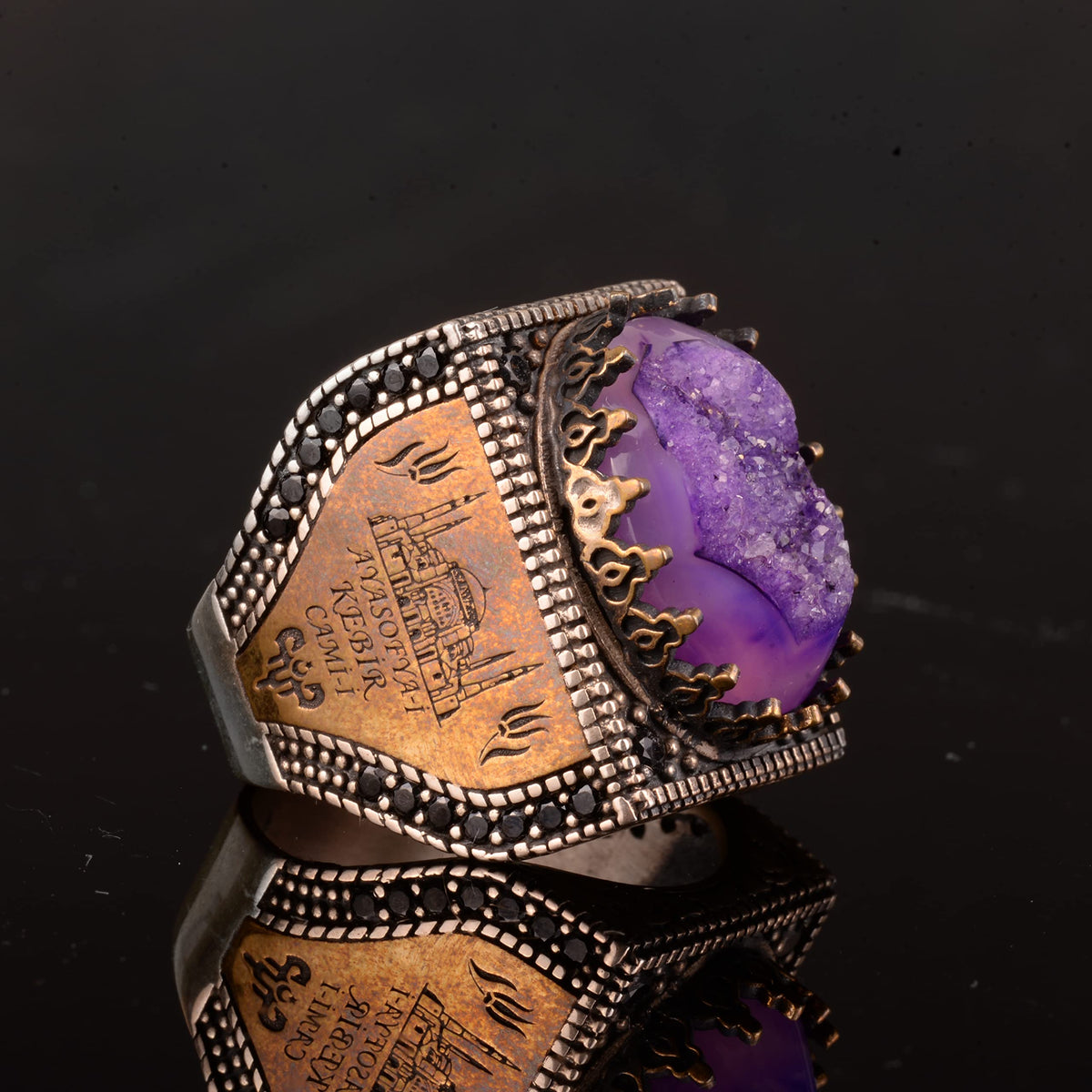 Natural Druzy Quartz Stone Ring (Model-4) — 5