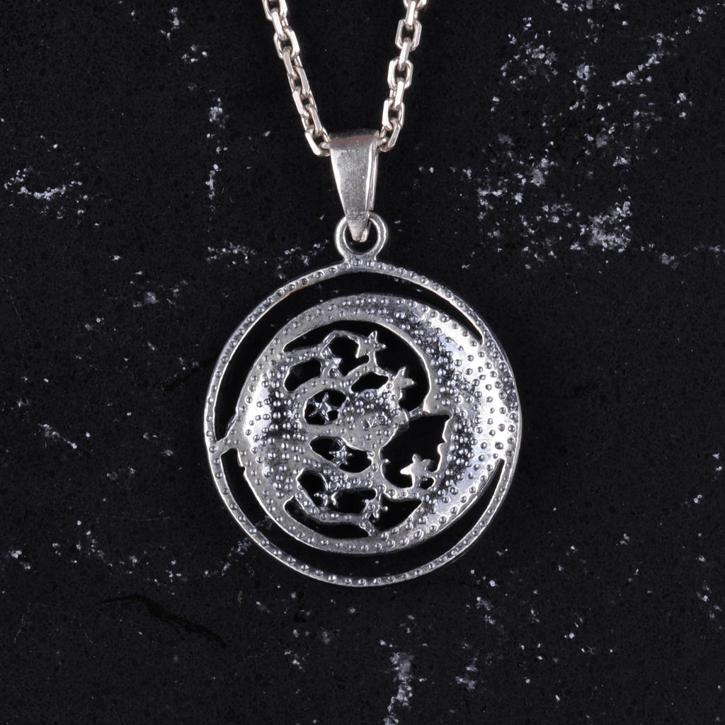 925 Sterling Silver Sun and Moon Necklace - Sky Themed Accessory - Handmade Jewelry — 5